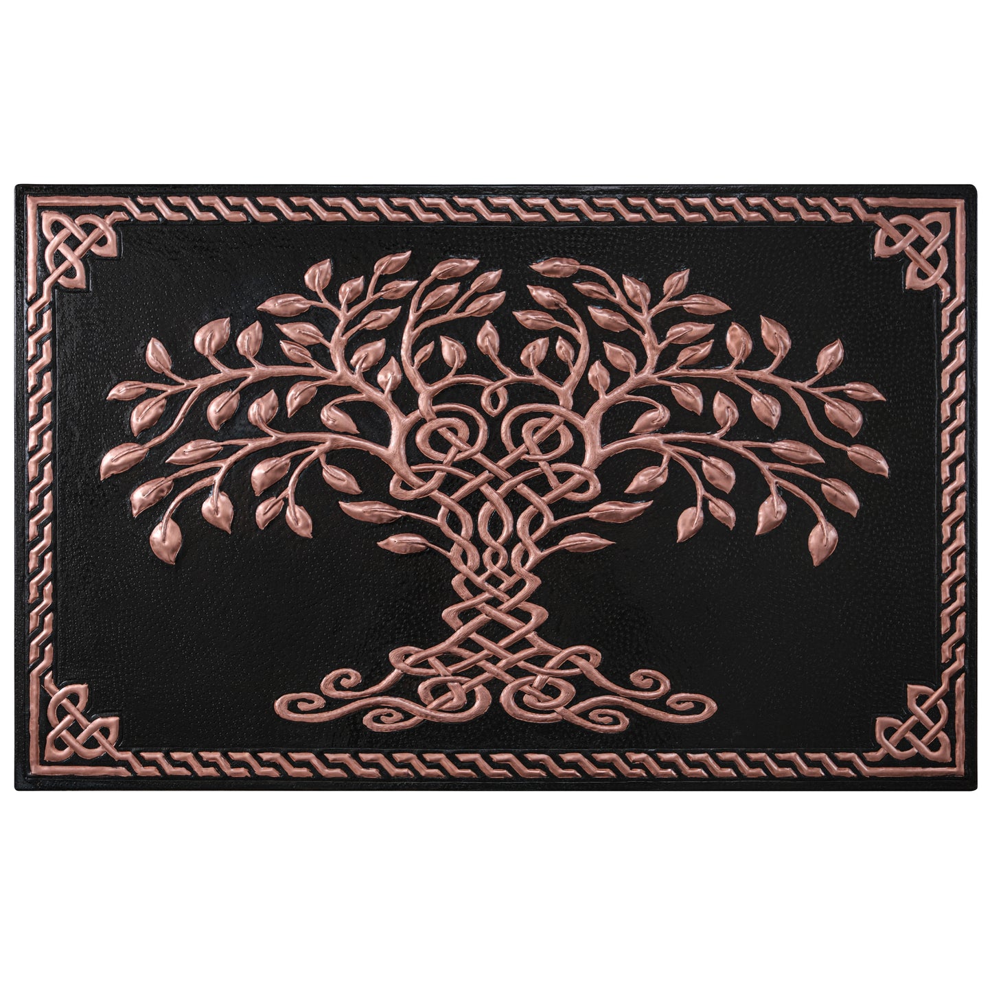 Celtic Kitchen Backsplash Tile - Copper Tree of Life - Black - Natuross