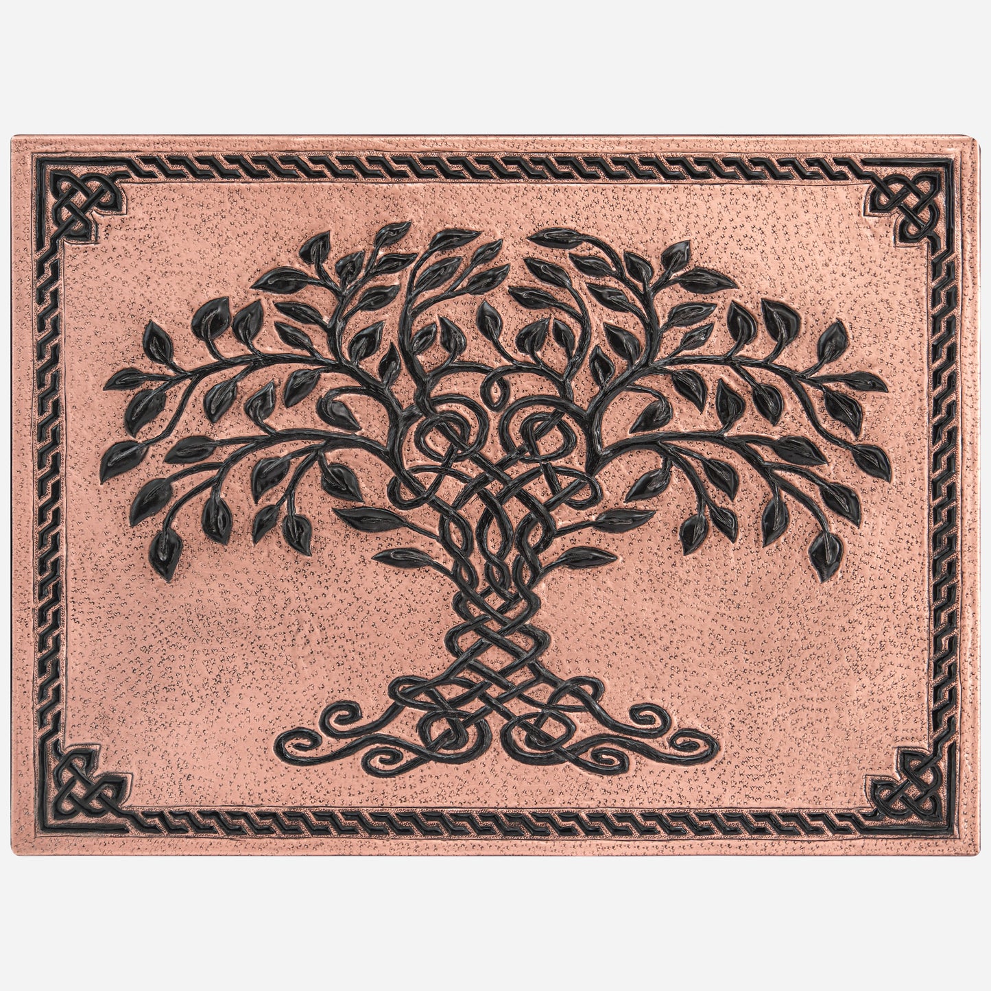 Celtic Kitchen Backsplash Tile - Copper Tree of Life - Copper & Black - Natuross