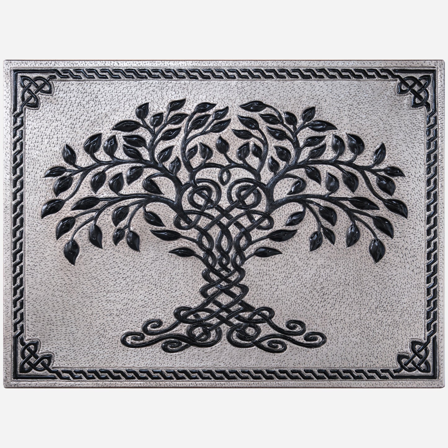 Celtic Kitchen Backsplash Tile - Copper Tree of Life - Gray & Black - Natuross