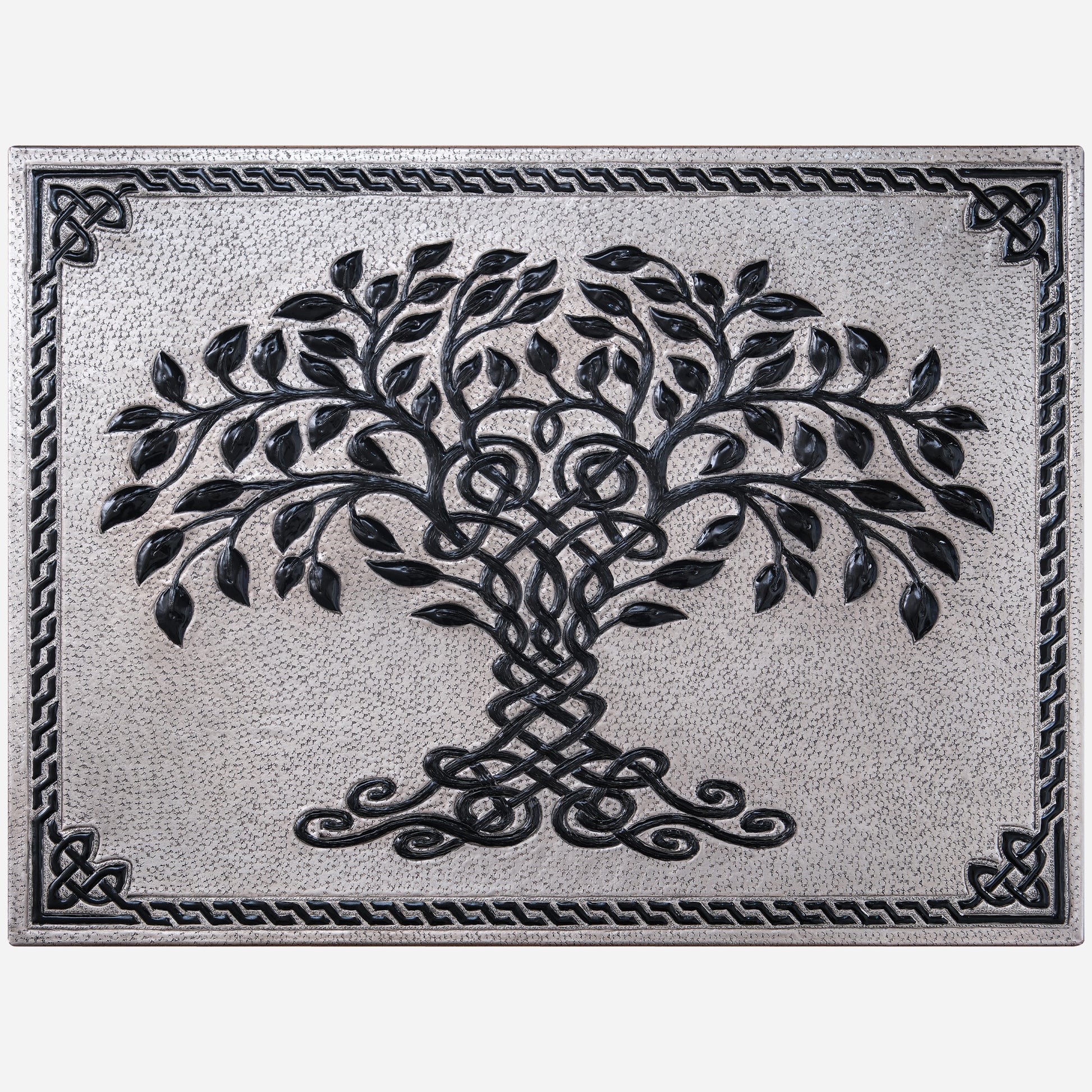 Celtic Kitchen Backsplash Tile - Copper Tree of Life - Gray & Black - Natuross