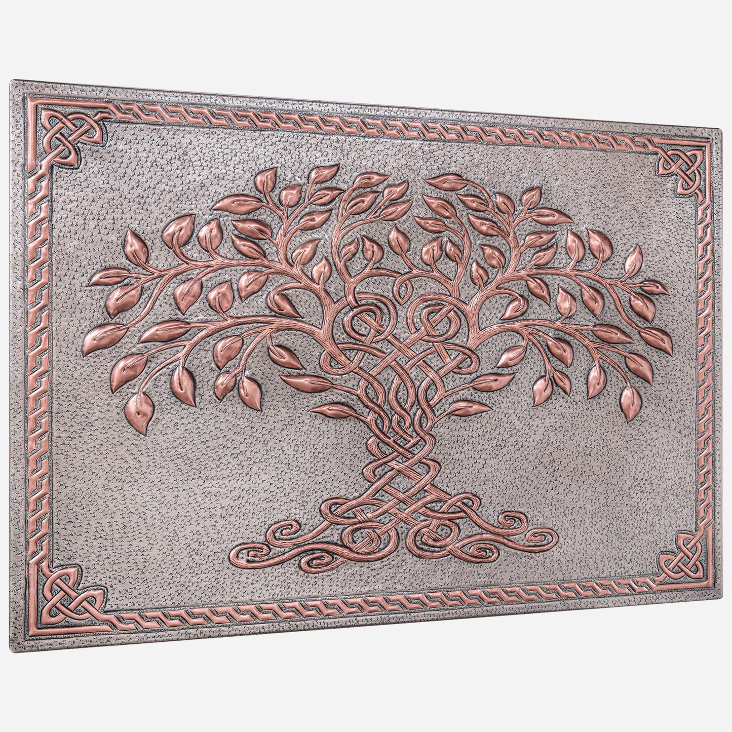 Celtic Kitchen Backsplash Tile - Copper Tree of Life - Gray & Copper - Natuross