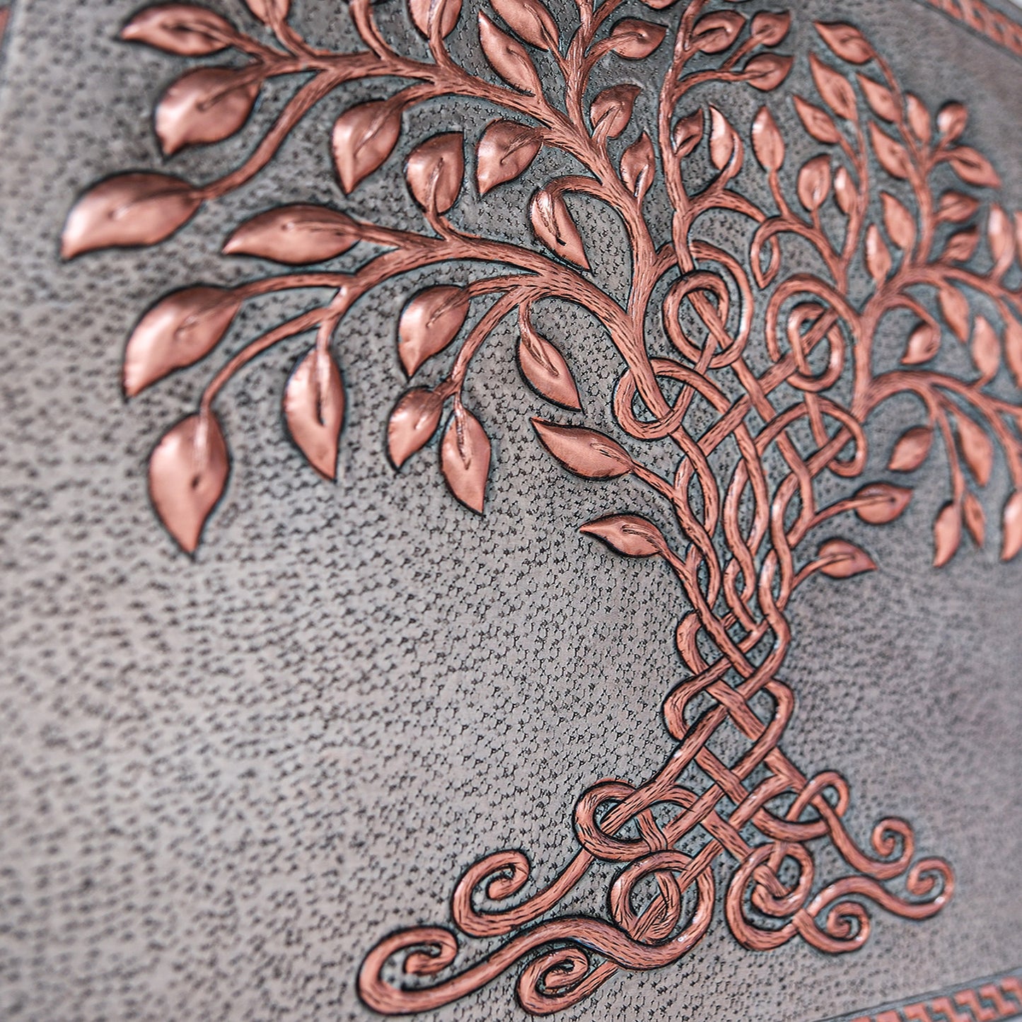 Celtic Kitchen Backsplash Tile - Copper Tree of Life - Gray & Copper - Natuross