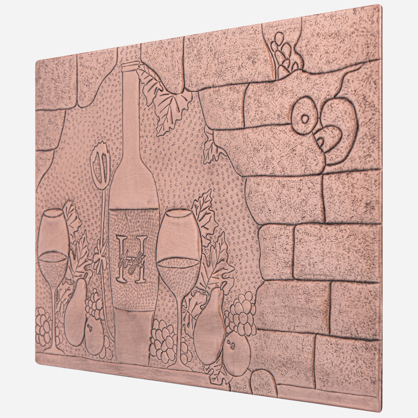Italian Kitchen Backsplash Tile - Copper Tuscan Vineyard - Natural Copper