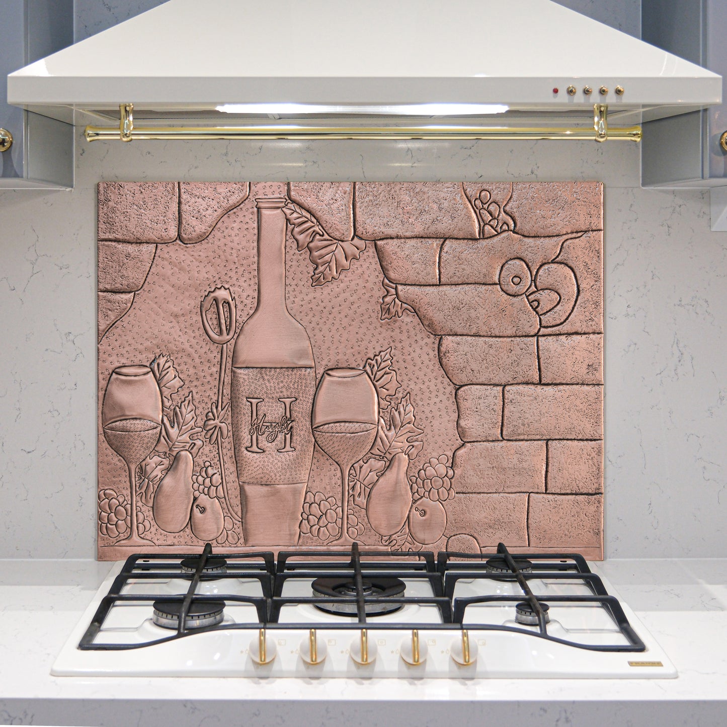 Italian Kitchen Backsplash Tile - Copper Tuscan Vineyard - Natural Copper