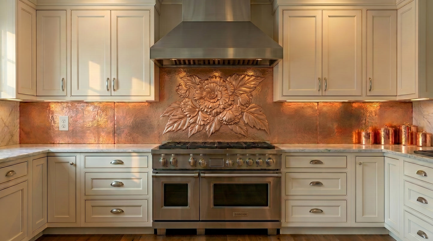 Begonia Copper Kitchen Backsplash