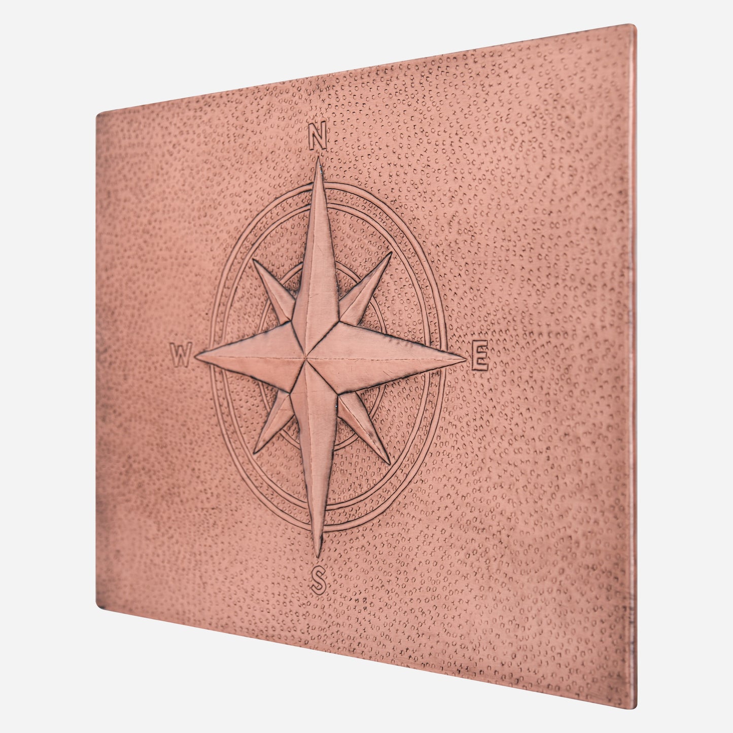 Coastal Kitchen Backsplash Tile - Copper Compass Rose - Natural Copper - Natuross