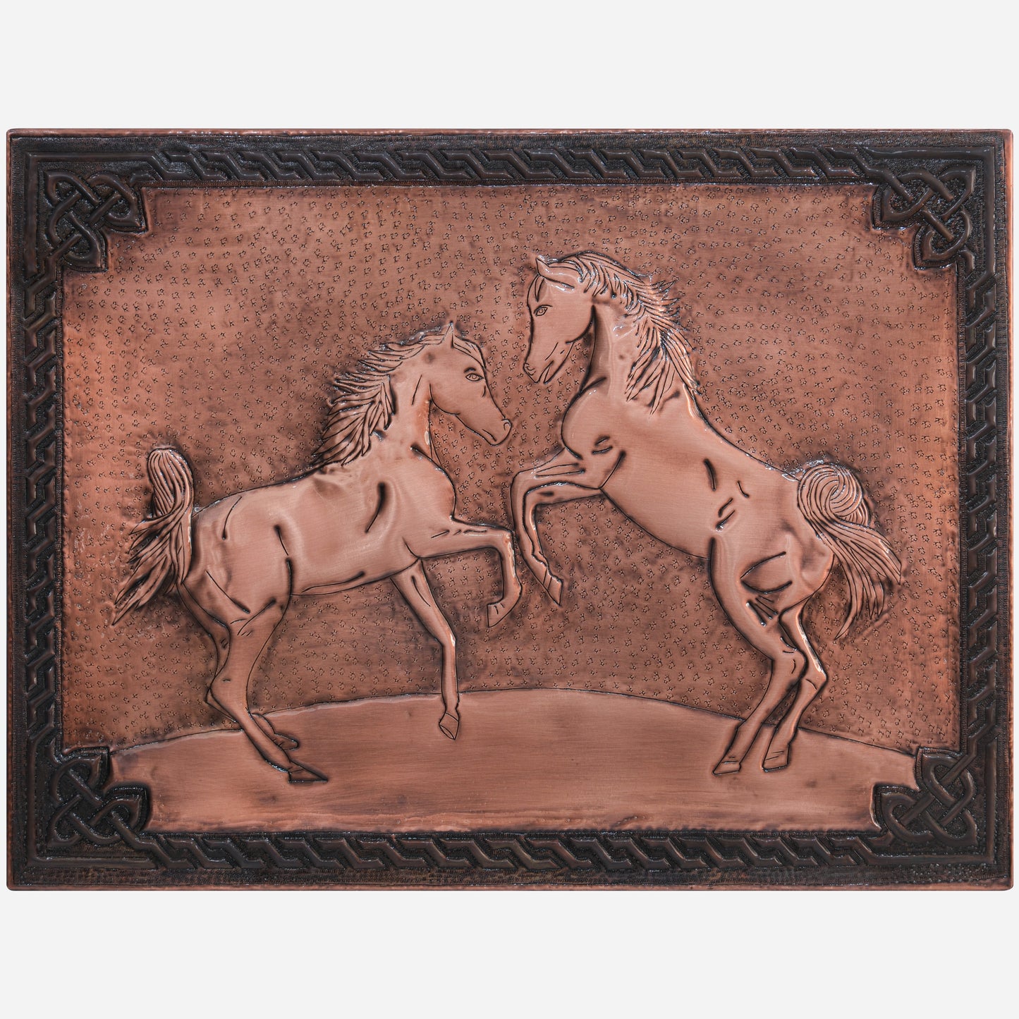 Ranch-Style Kitchen Backsplash Tile - Copper Horses - Brown Patina - Natuross