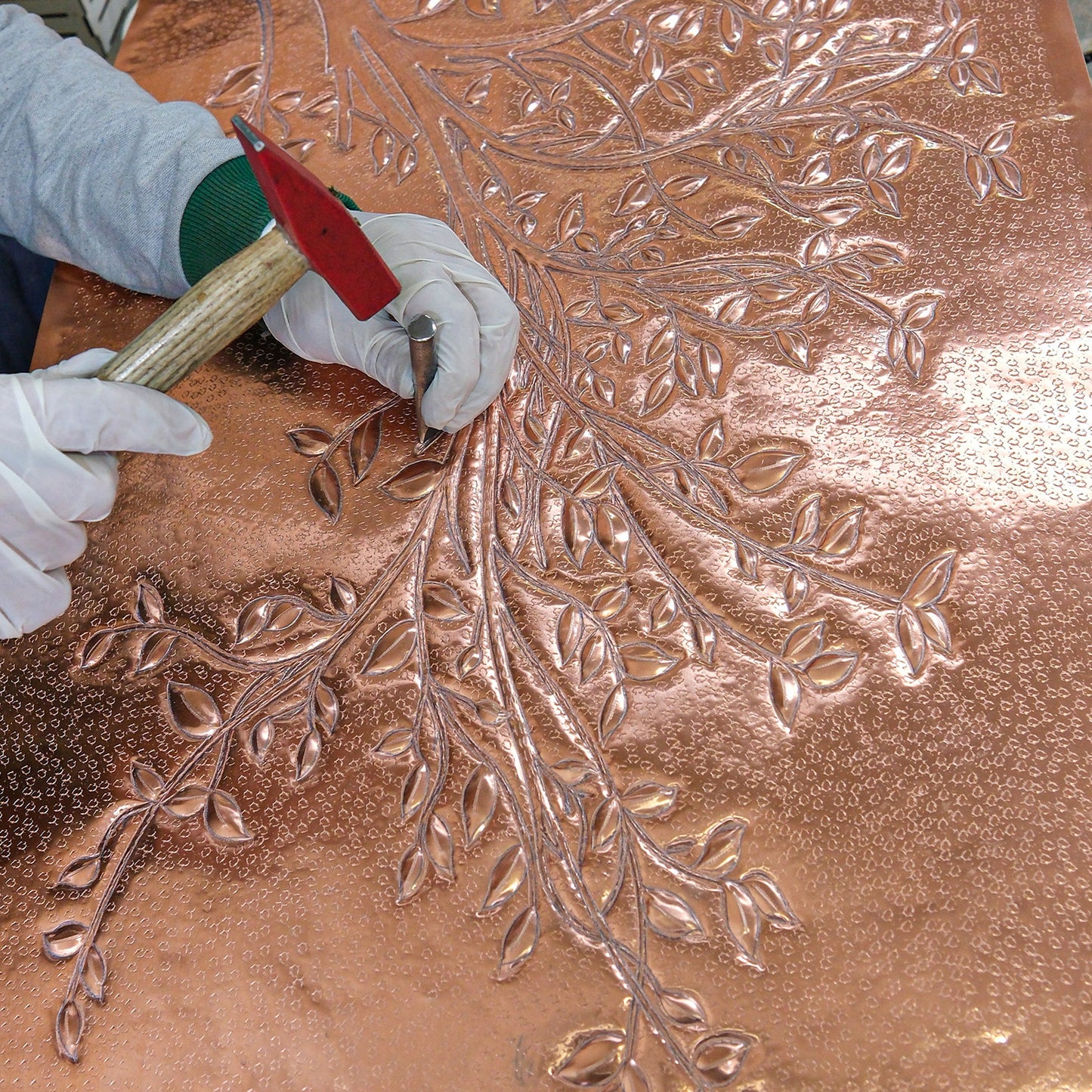 Rustic Kitchen Backsplash Tile – Copper Tree Branches – Brown Patina - Natuross