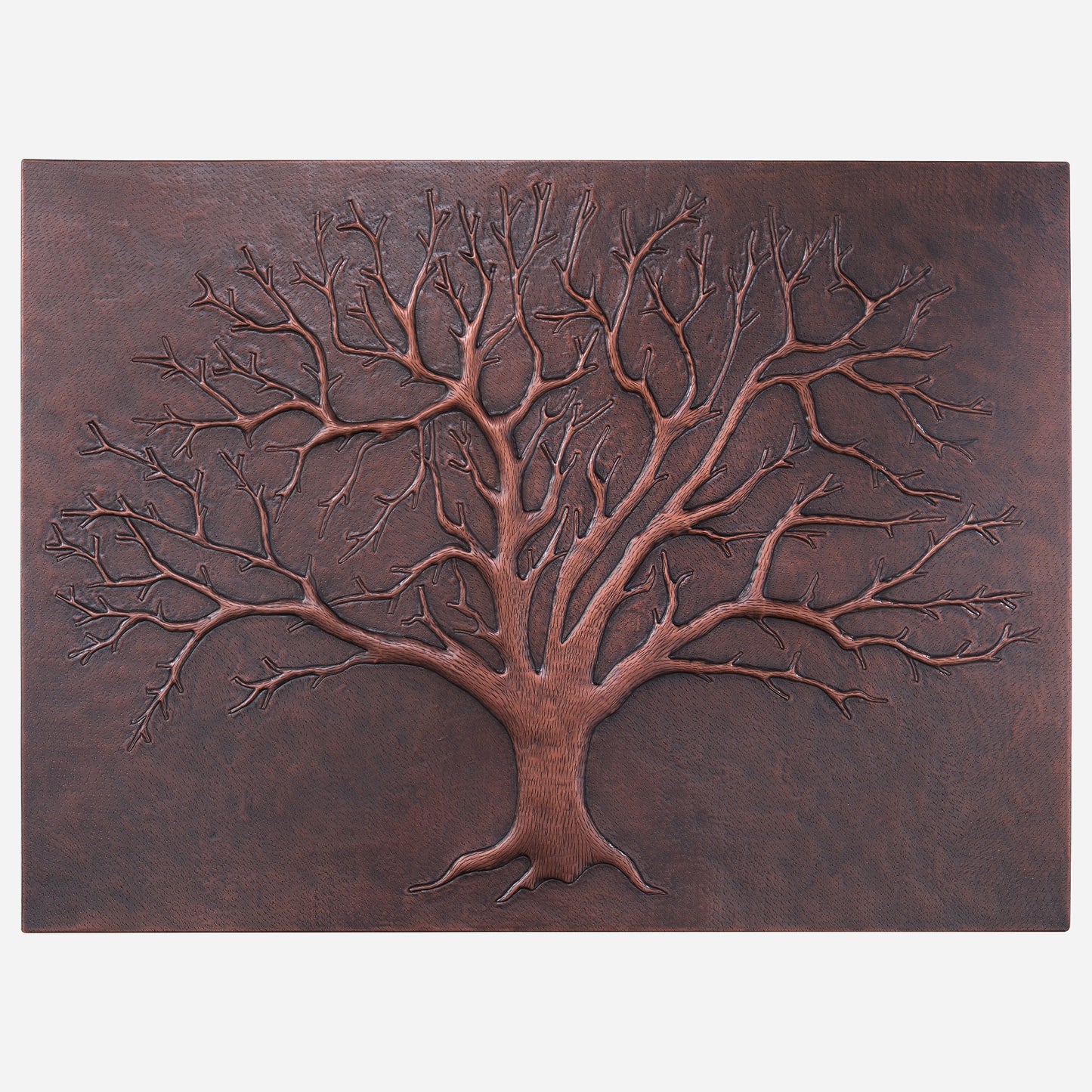 Nature-Inspired Kitchen Backsplash Tile – Copper Tree of Nature – Brown Patina - Natuross