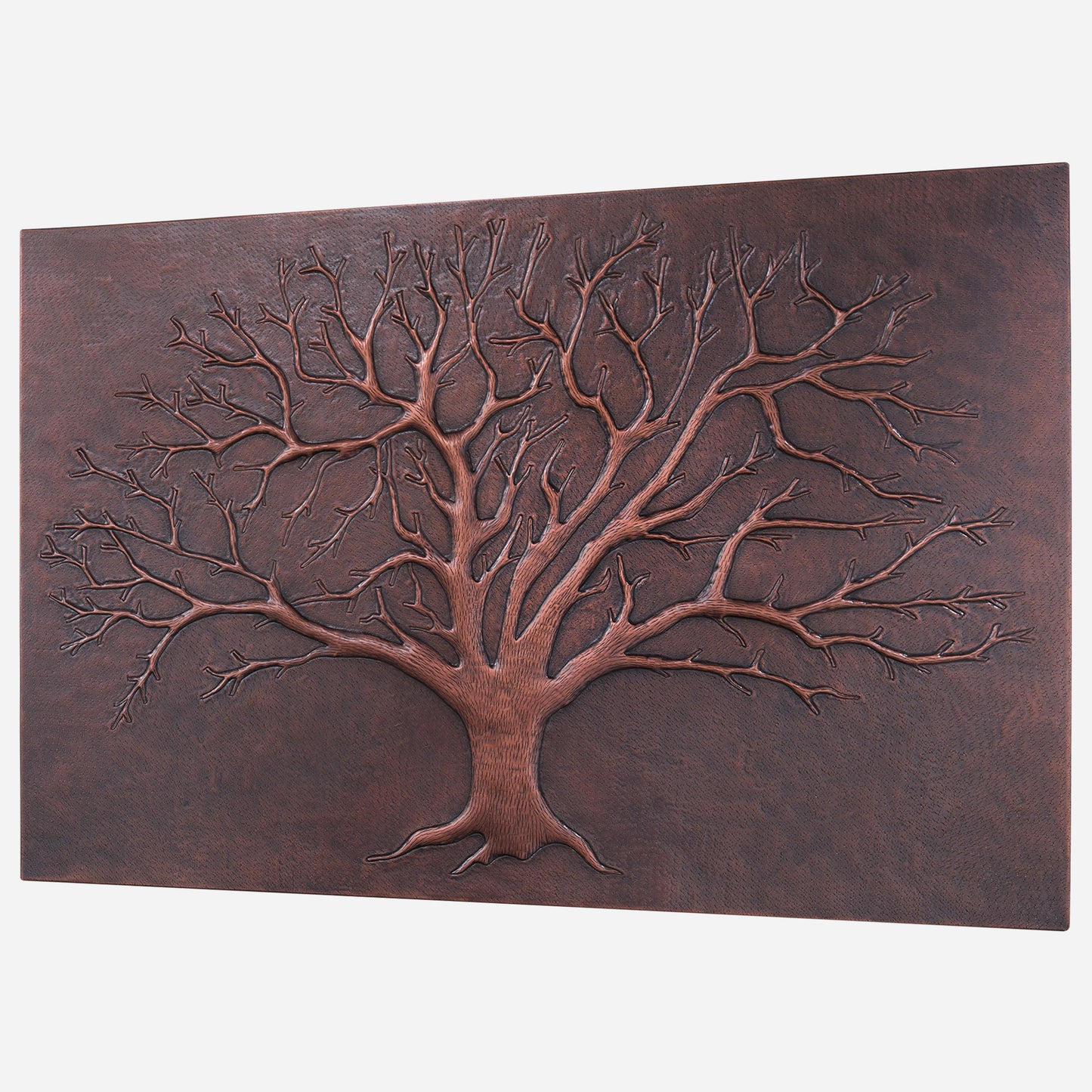 Nature-Inspired Kitchen Backsplash Tile – Copper Tree of Nature – Brown Patina - Natuross