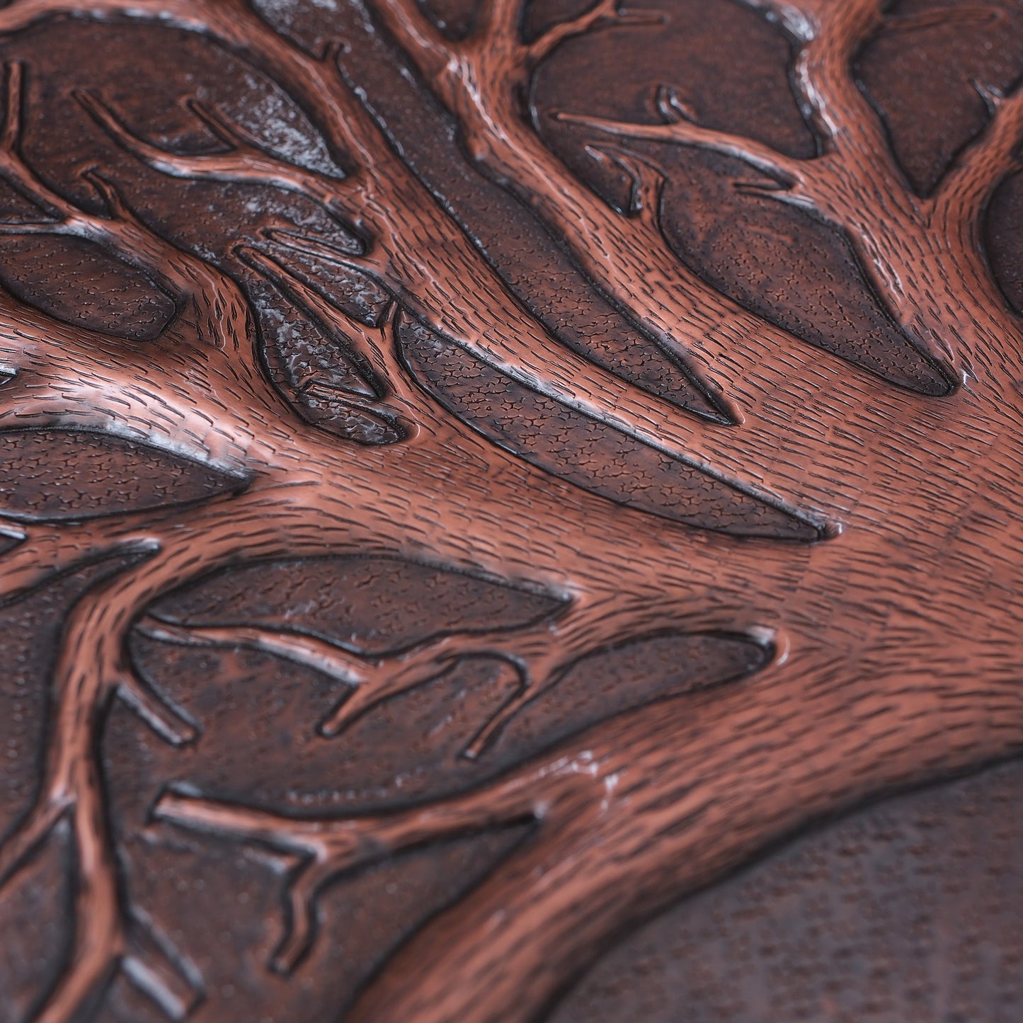 Nature-Inspired Kitchen Backsplash Tile – Copper Tree of Nature – Brown Patina - Natuross