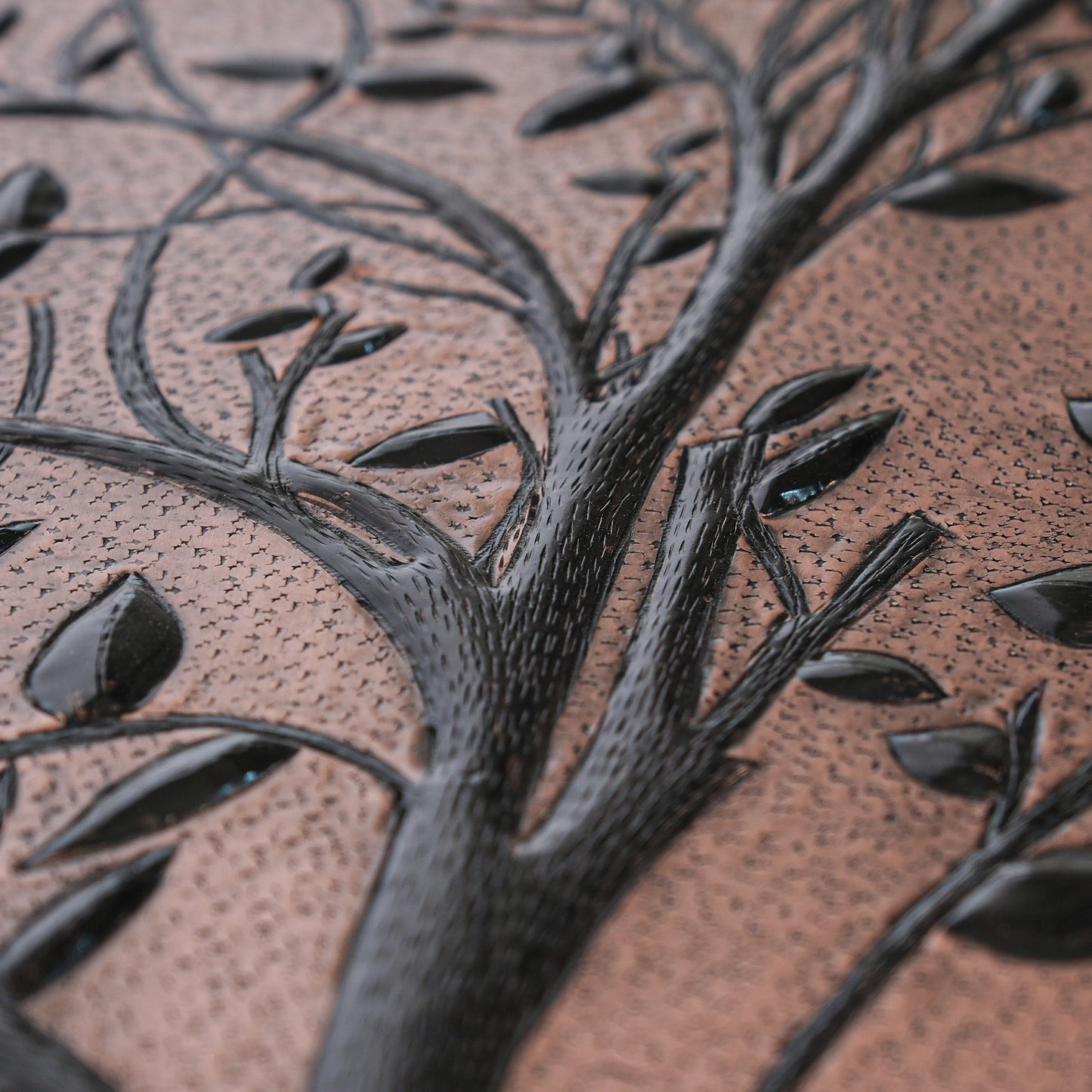 Rustic Kitchen Backsplash Tile – Copper Tree Branches – Copper & Black - Natuross