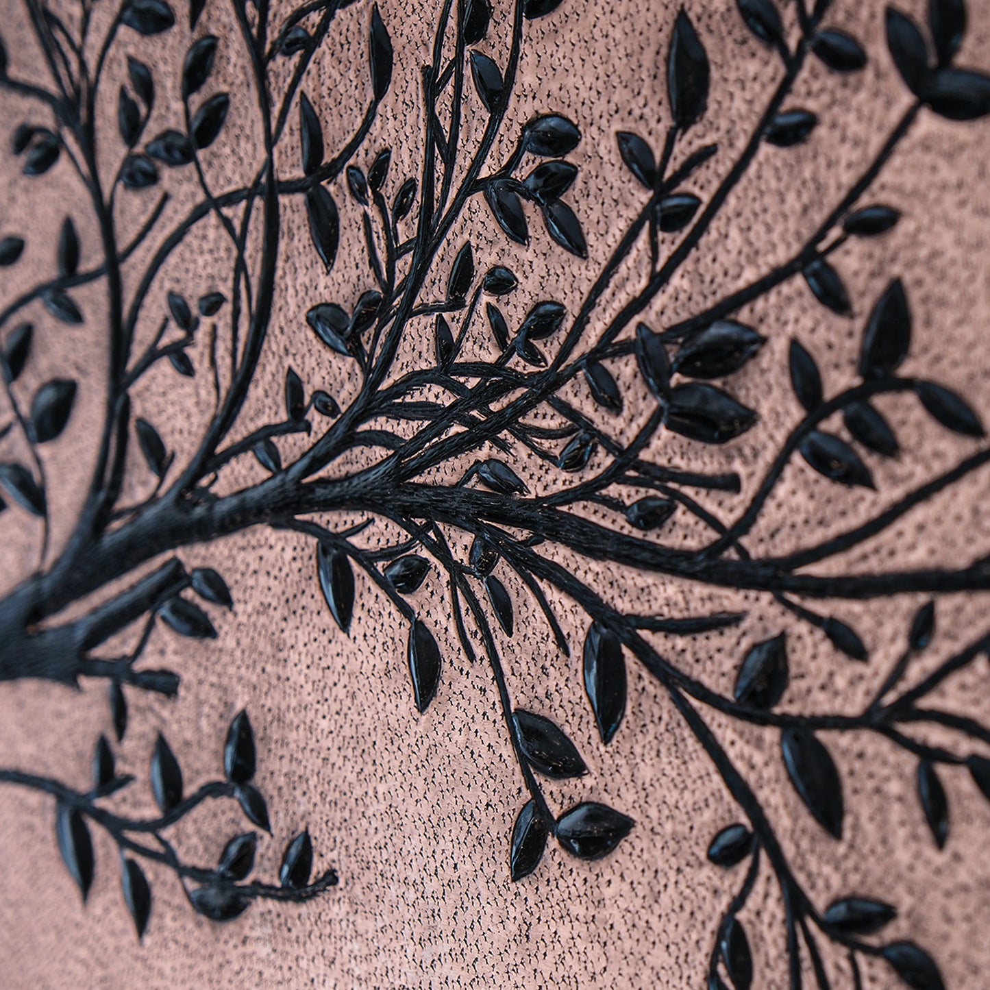 Rustic Kitchen Backsplash Tile – Copper Tree Branches – Copper & Black - Natuross