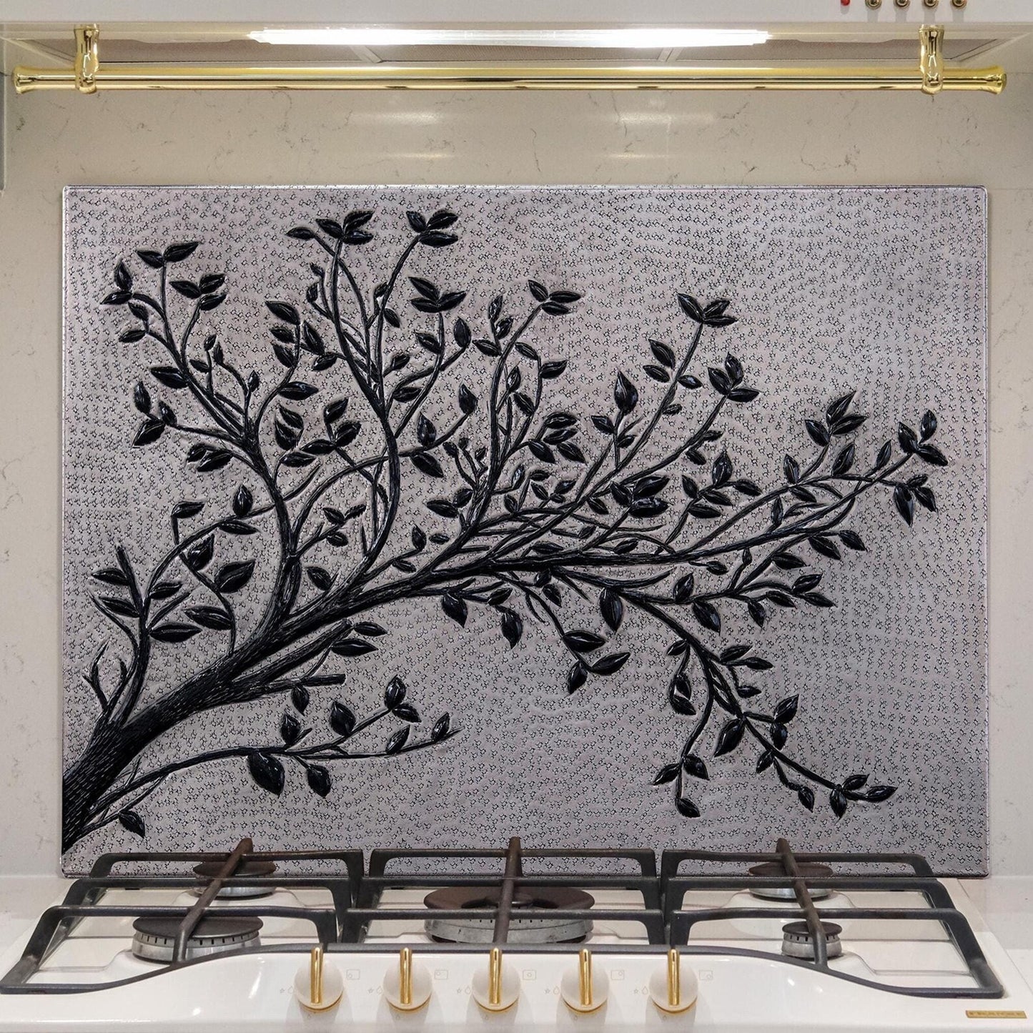 Kitchen Backsplash (Tree Branches, Gray&Black Color) - Natuross