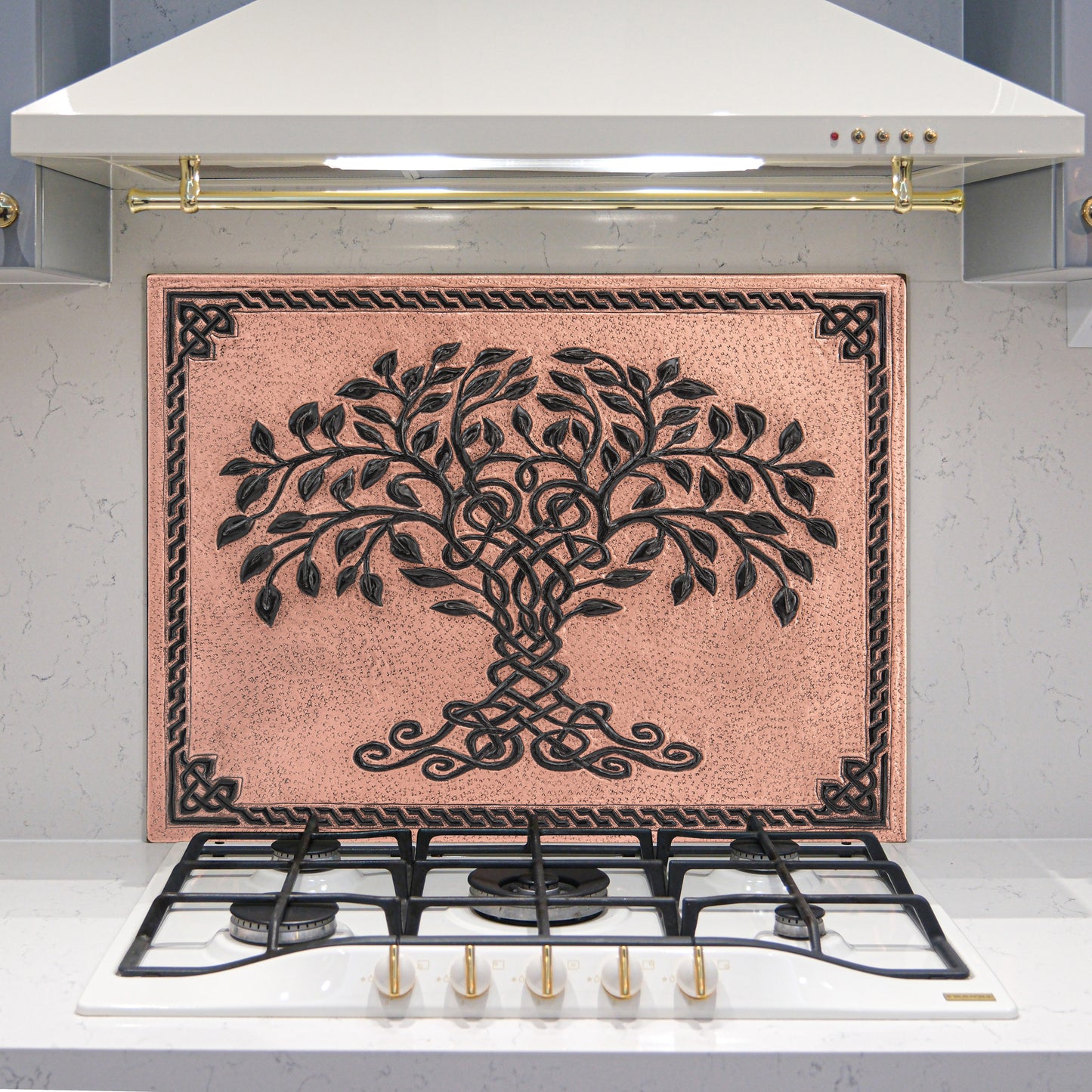 Copper Backsplash (Tree of Life, Copper&Black Color) - Natuross