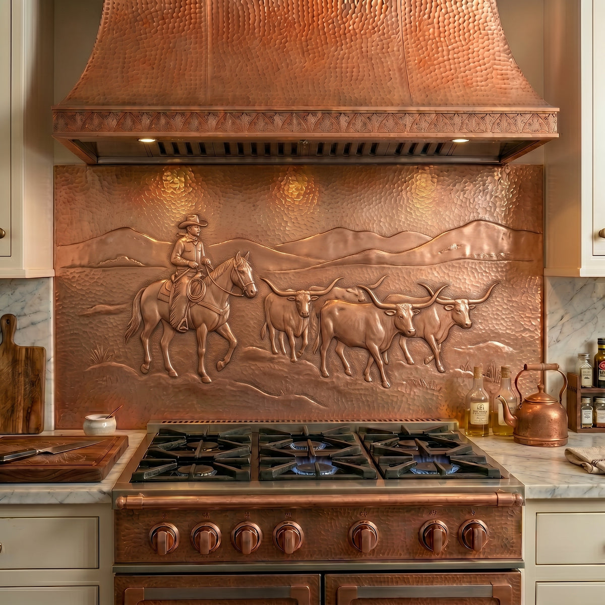 Horse Copper Kitchen Backsplash