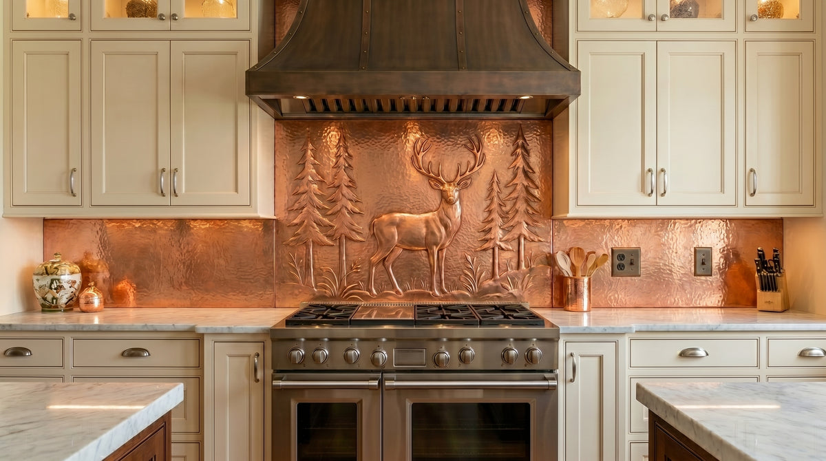 Deer Copper Kitchen Backsplash