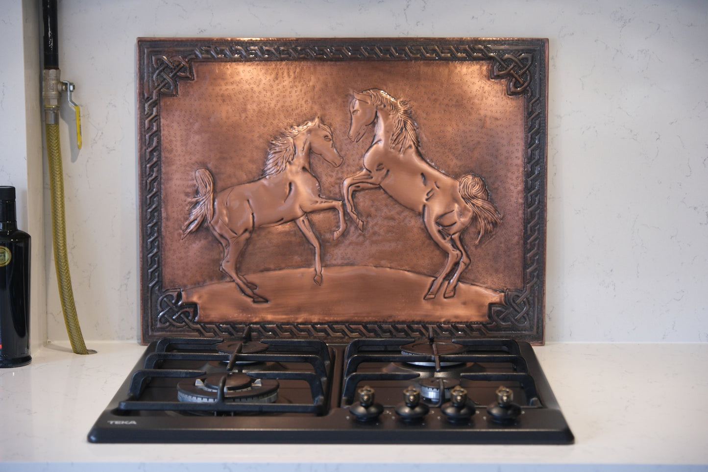 Wild Horses Brown Copper Kitchen Backsplash - Natuross