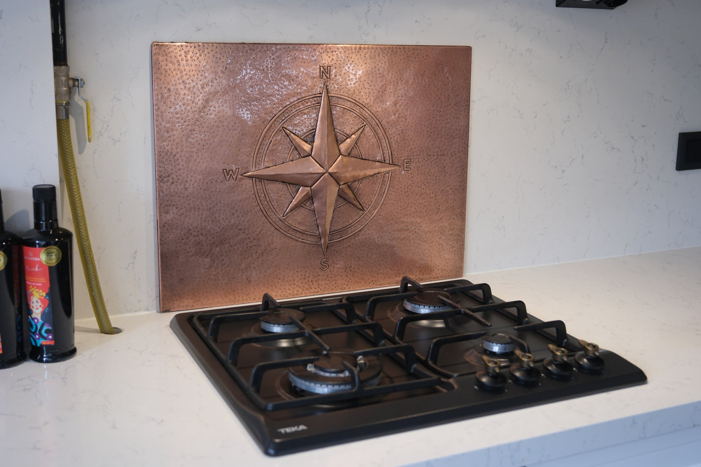 Compass Rose Copper Kitchen Backsplash - Natuross