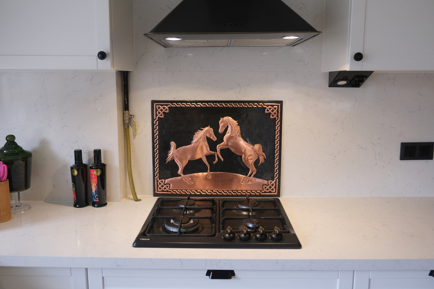 Wild Horses Black Copper Kitchen Backsplash - Natuross
