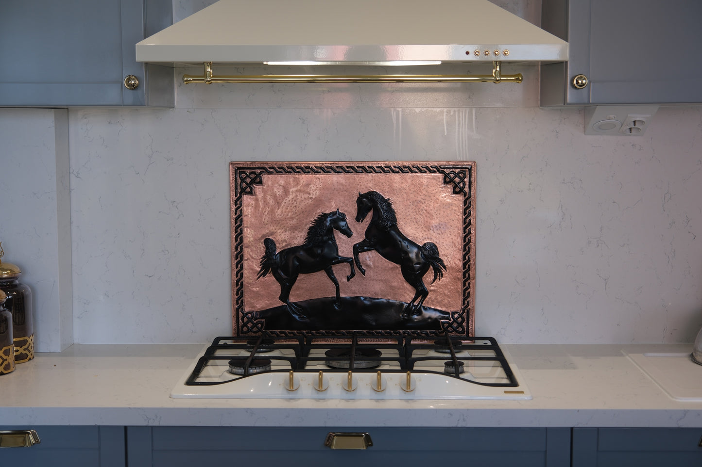 Wild Horses Copper & Black Kitchen Backsplash - Natuross