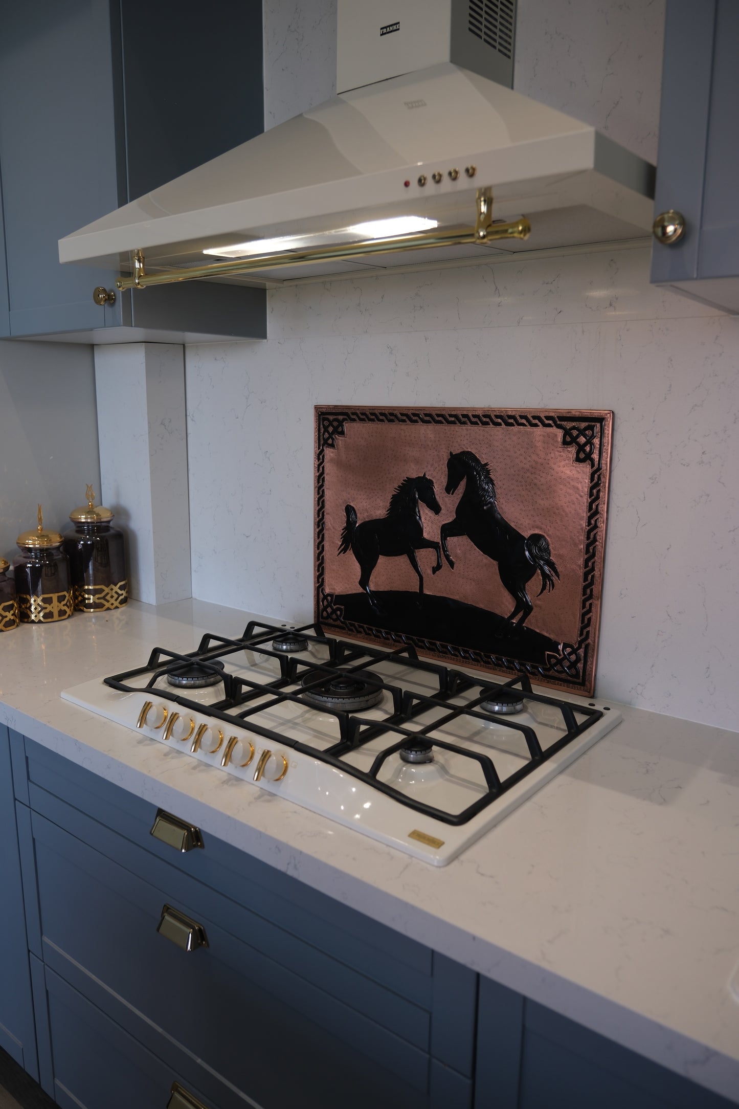 Wild Horses Copper & Black Kitchen Backsplash - Natuross
