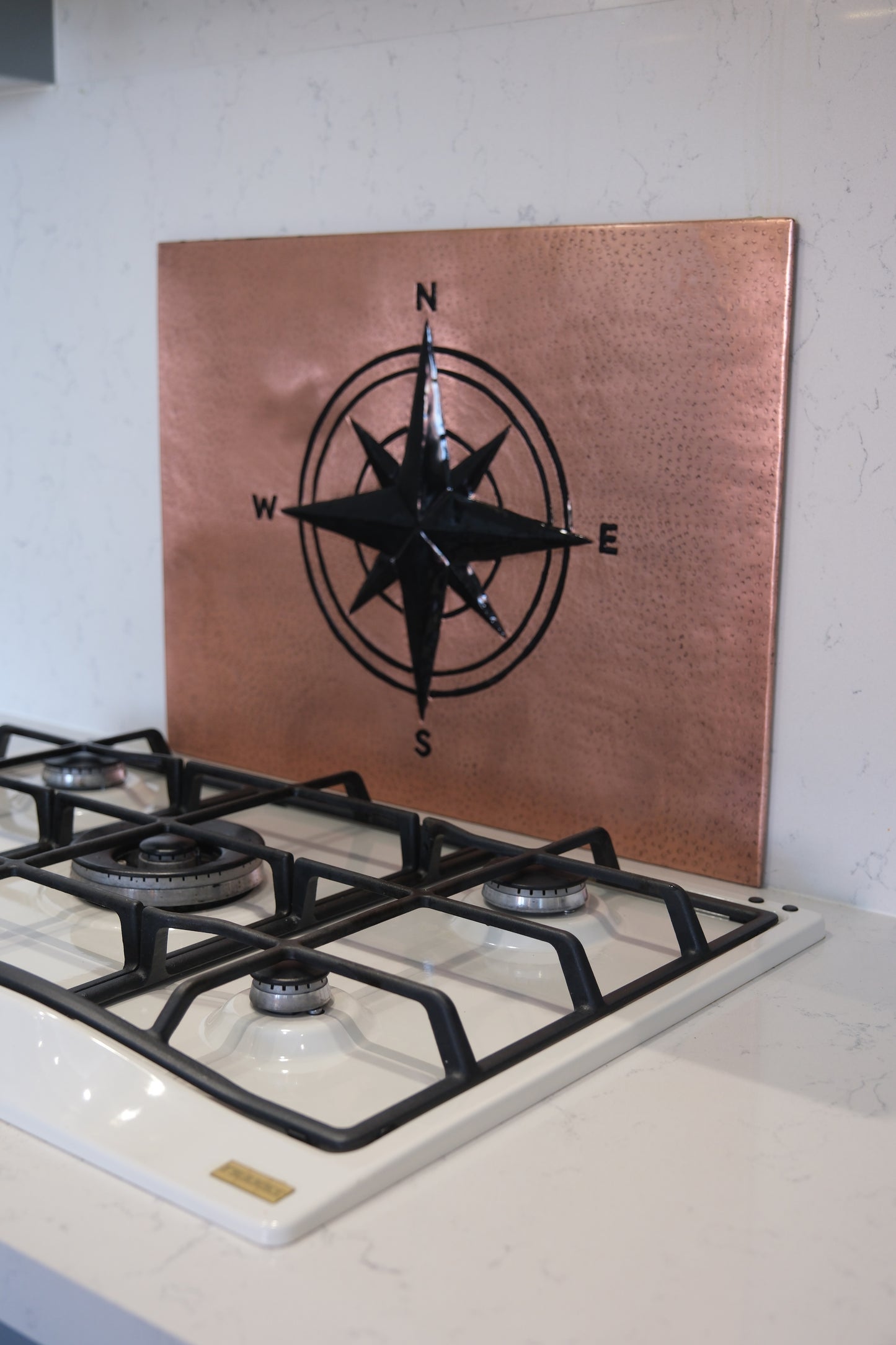 Compass Rose Copper & Black Kitchen Backsplash - Natuross