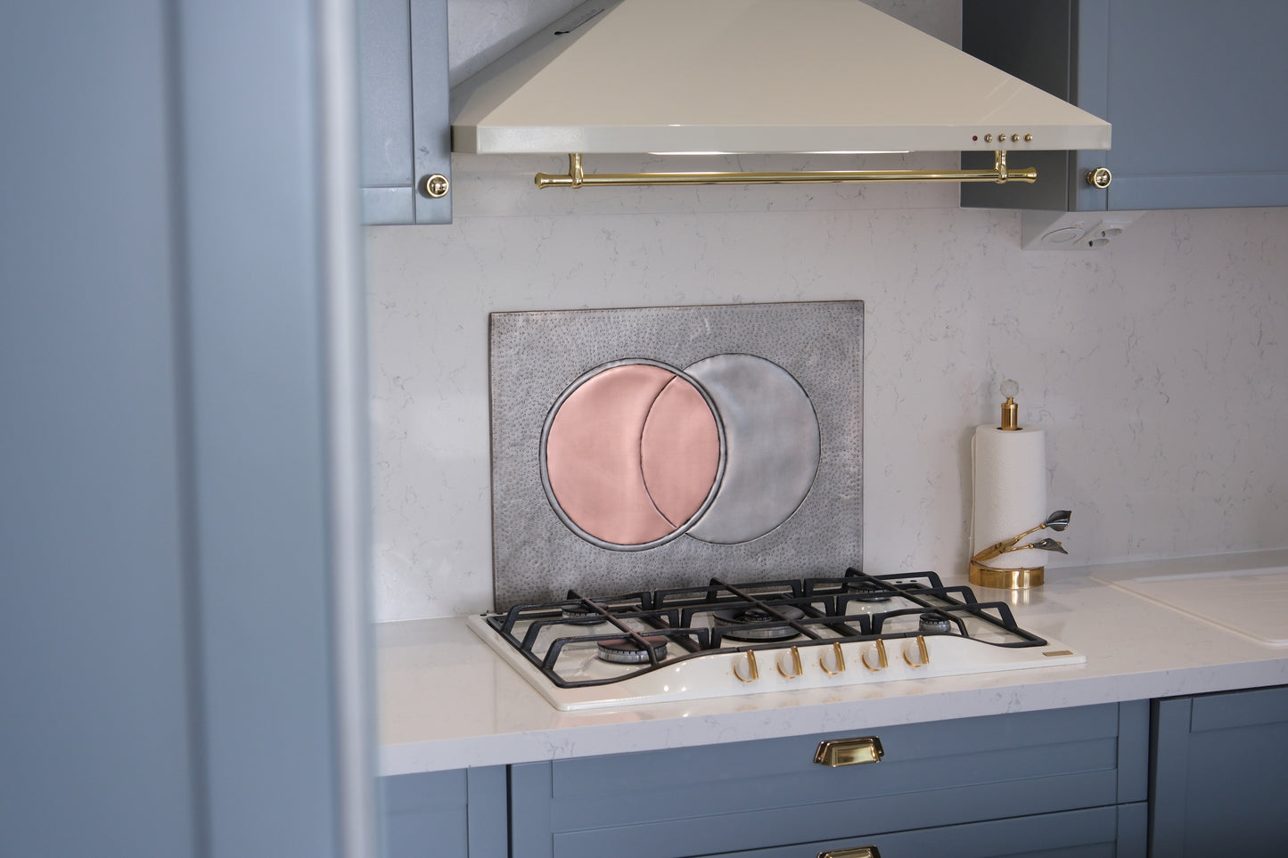 Eclipse Gray & Copper Kitchen Backsplash - Natuross