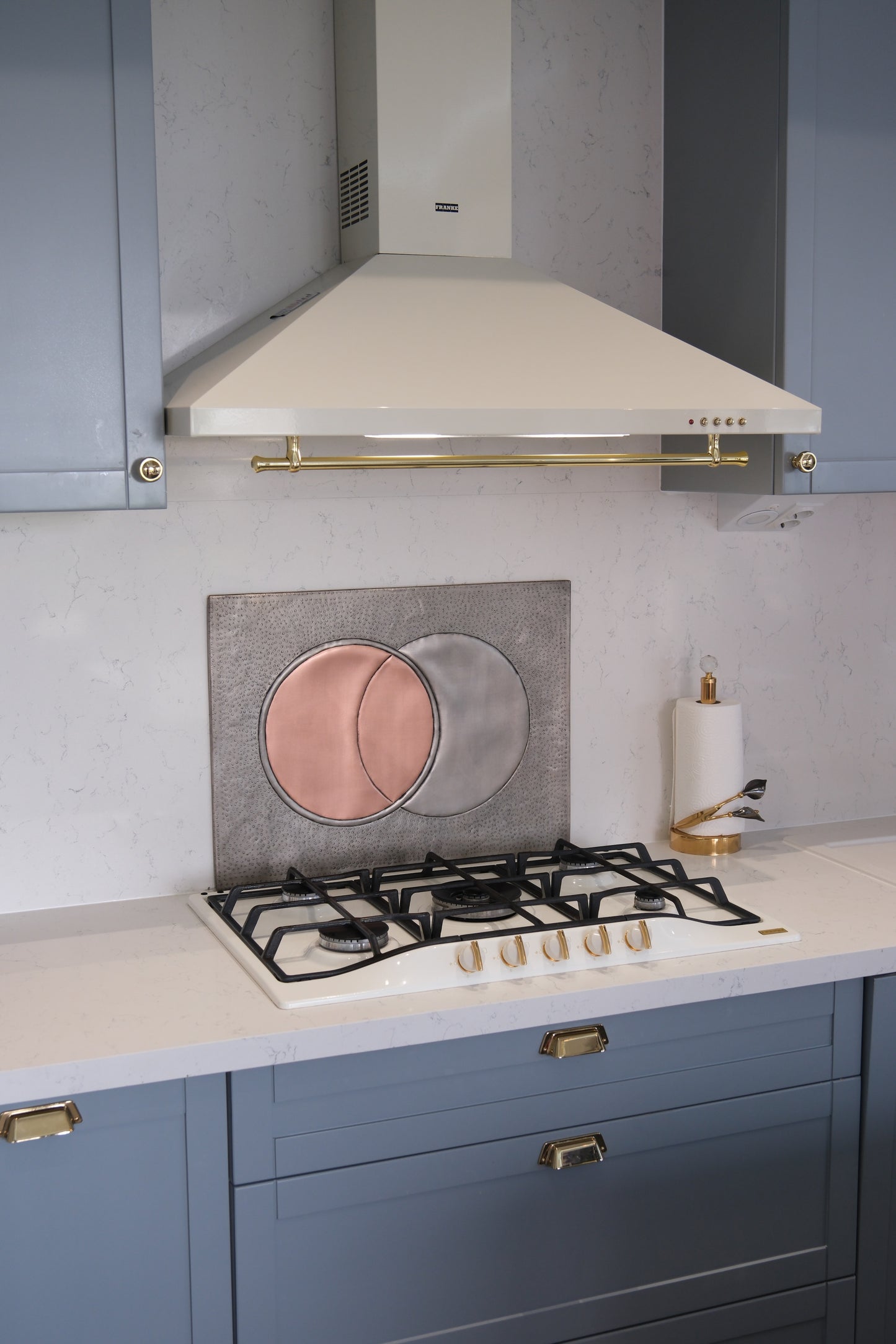 Eclipse Gray & Copper Kitchen Backsplash - Natuross