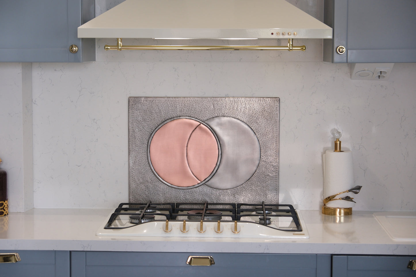 Eclipse Gray & Copper Kitchen Backsplash - Natuross