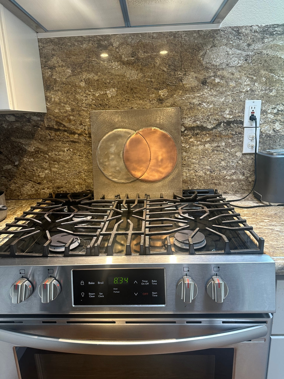 Eclipse Gray & Copper Kitchen Backsplash - Natuross