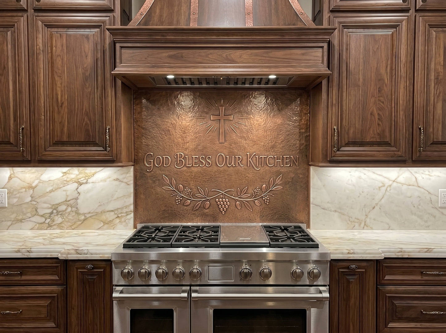 God Bless Our Kitchen Copper Kitchen Backsplash