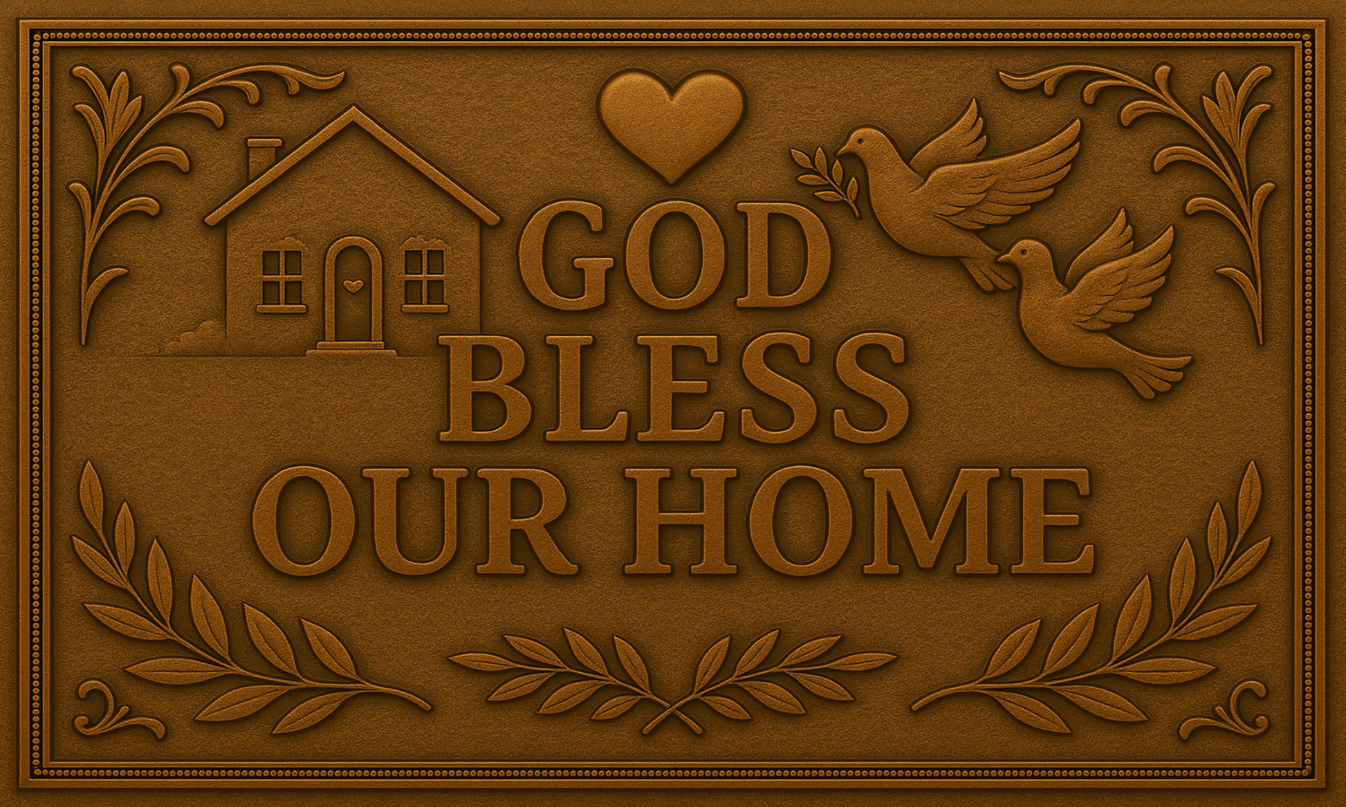 "God Bless Our Home" Copper Kitchen Backsplash - Natuross