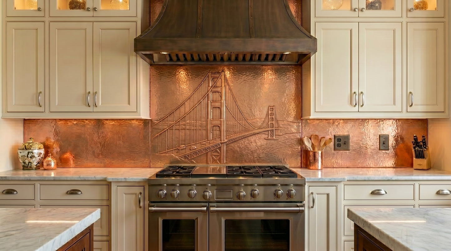 Golden Gate Bridge Copper Panel