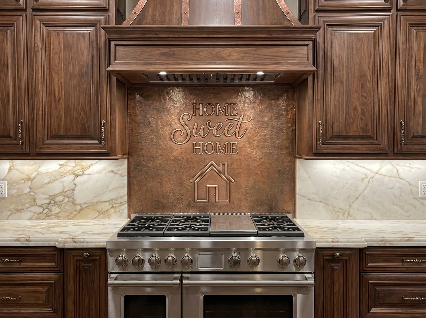 Home Sweet Home Copper Kitchen Backsplash