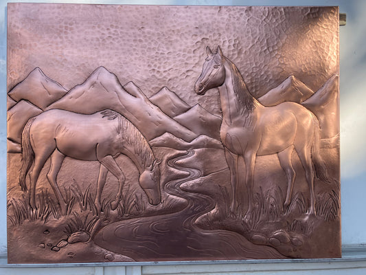 Wild Horses Copper Backsplash
