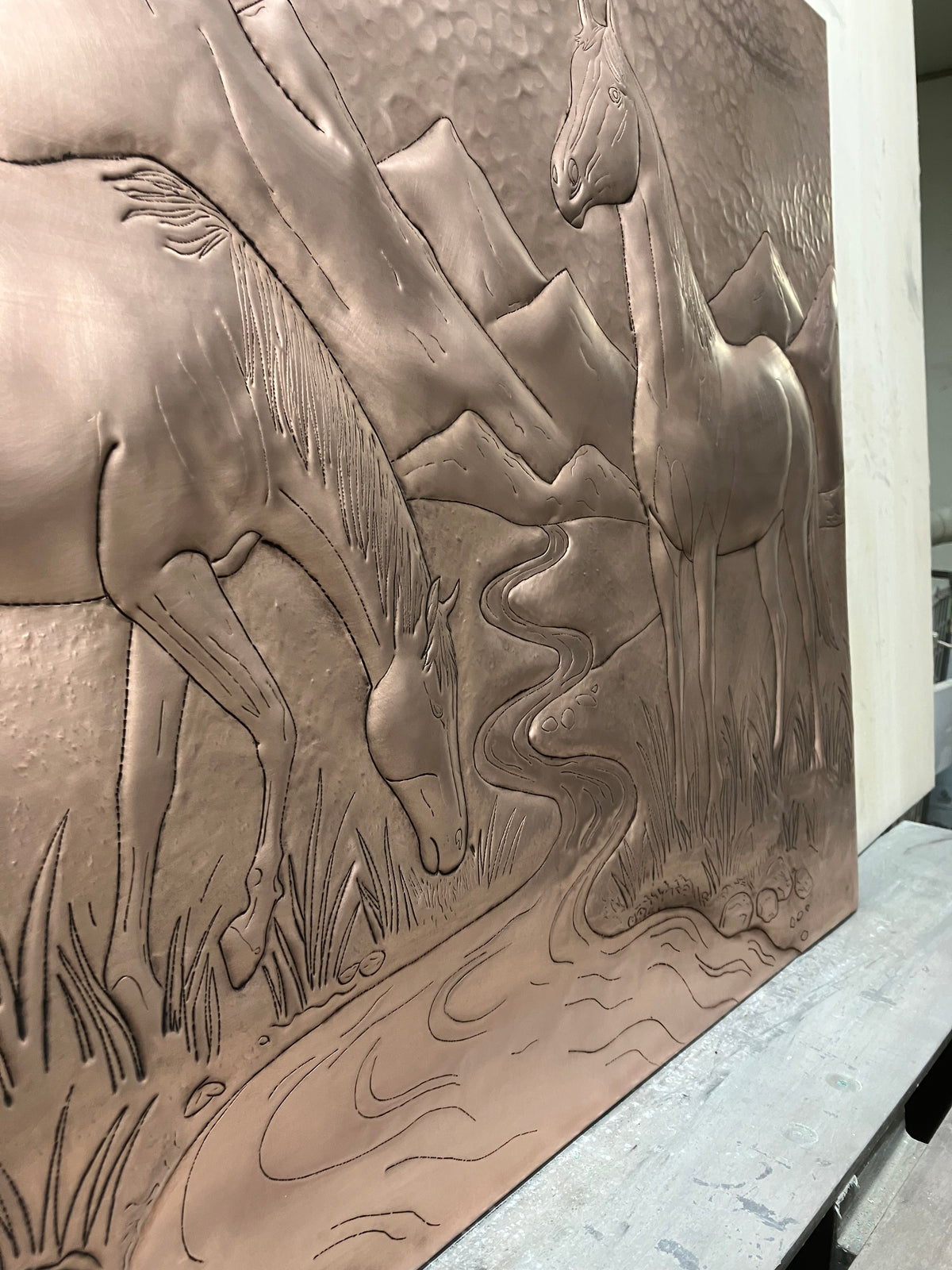Wild Horses Copper Backsplash