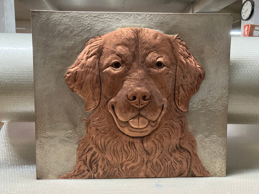 Golden Retriever Copper Kitchen Backsplash