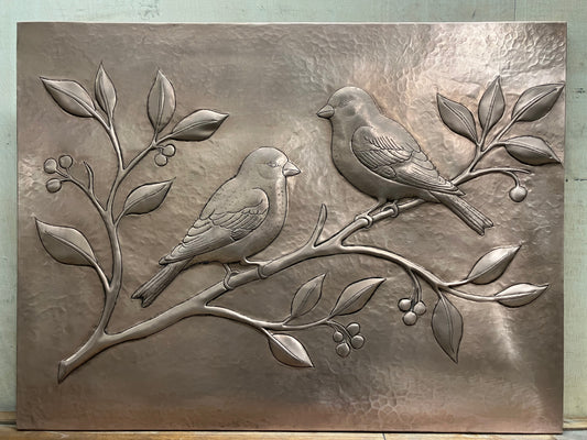 Songbirds Copper Kitchen Backsplash