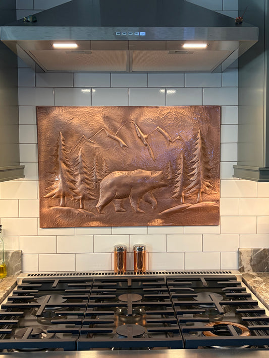 Custom Copper Kitchen Backsplash & Architectural Panels | Your Design, Your Size
