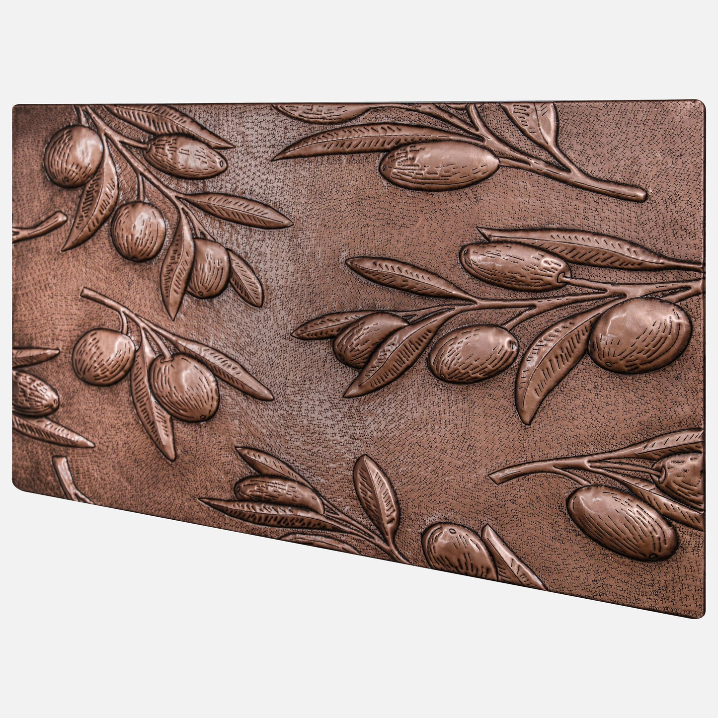 Olive Branches Copper Backsplash Tile