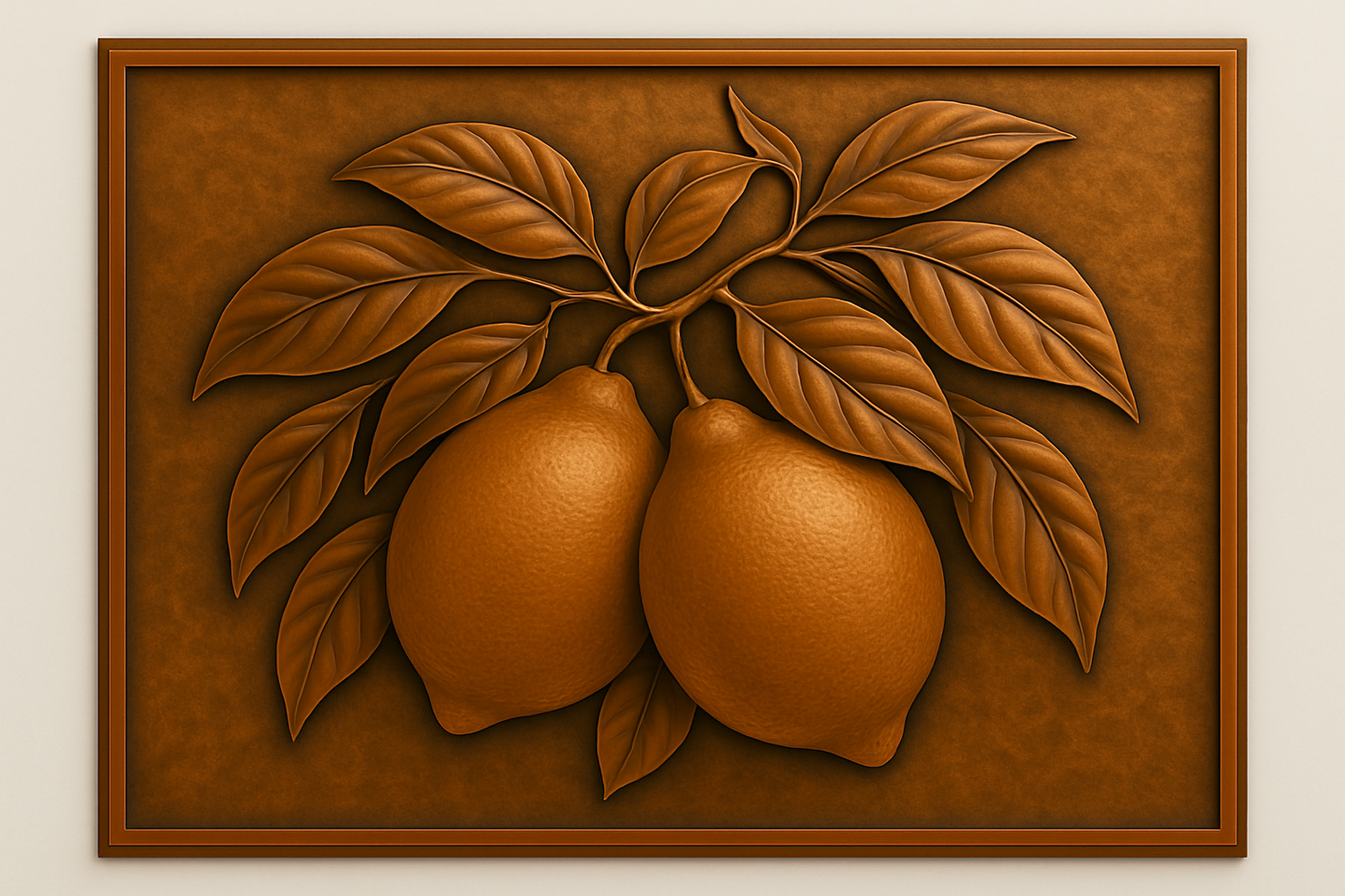 Lemon Branch Metal Wall Art Backsplash Panel