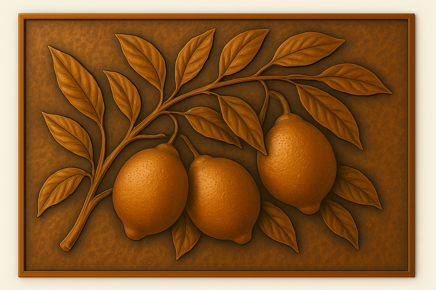 Lemon Branch Metal Wall Art Backsplash Panel