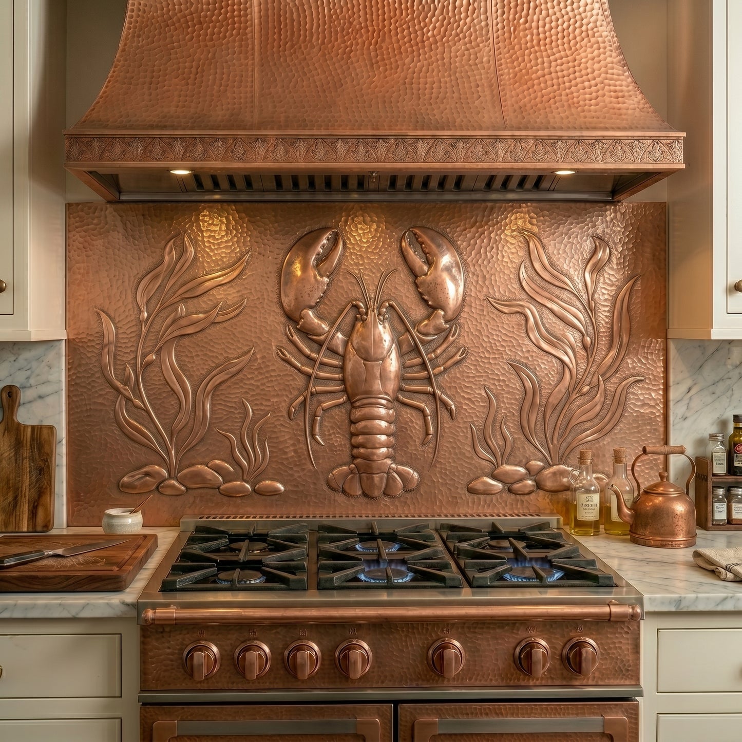 Lobster Copper Kitchen Backsplash