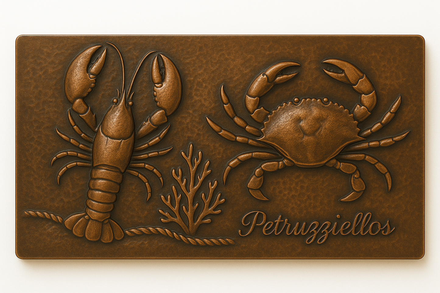 Seafood Themed Copper Backsplash