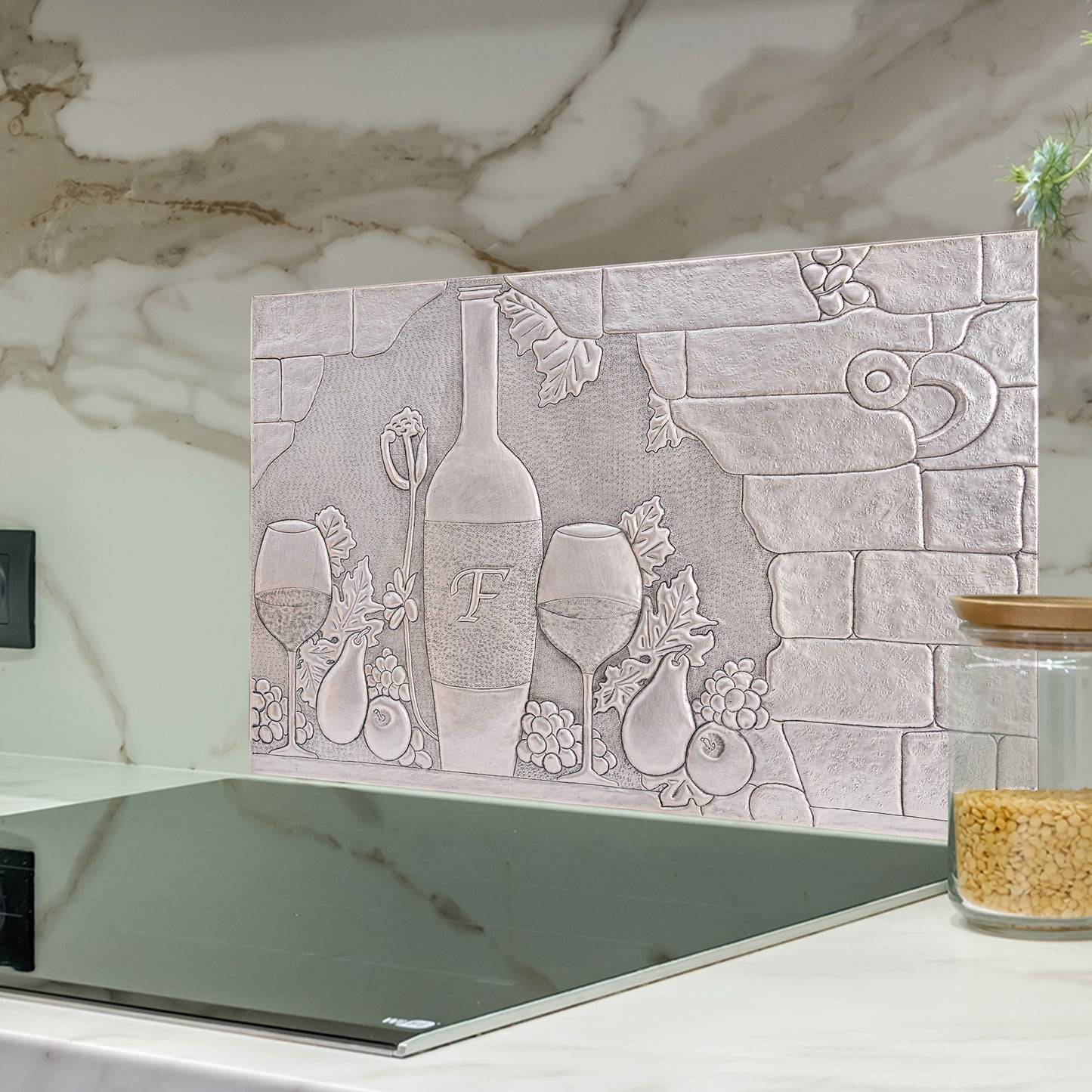 Italian Kitchen Backsplash Tile - Copper Tuscan Vineyard - Gray - Natuross