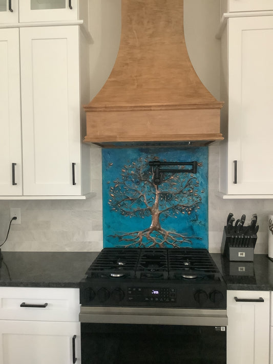 Tree of Life with Birds Copper Backsplash