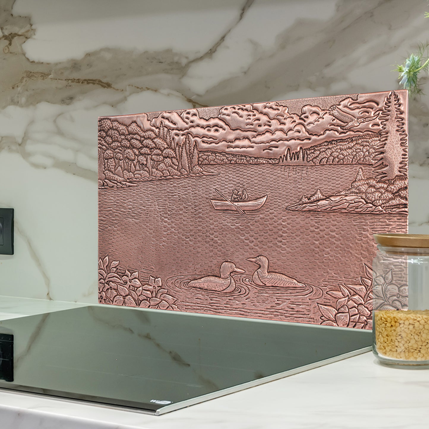 Lake Scene Kitchen Backsplash Tile