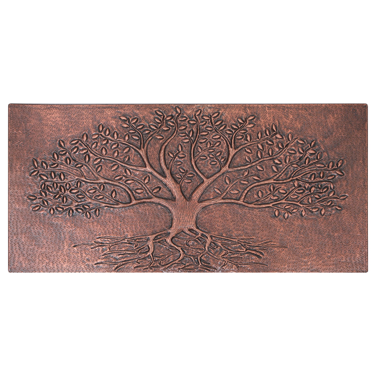 Rustic Brown Tree With Roots Copper Backsplash | Handmade Farmhouse Copper Kitchen Backsplash Panel - Natuross