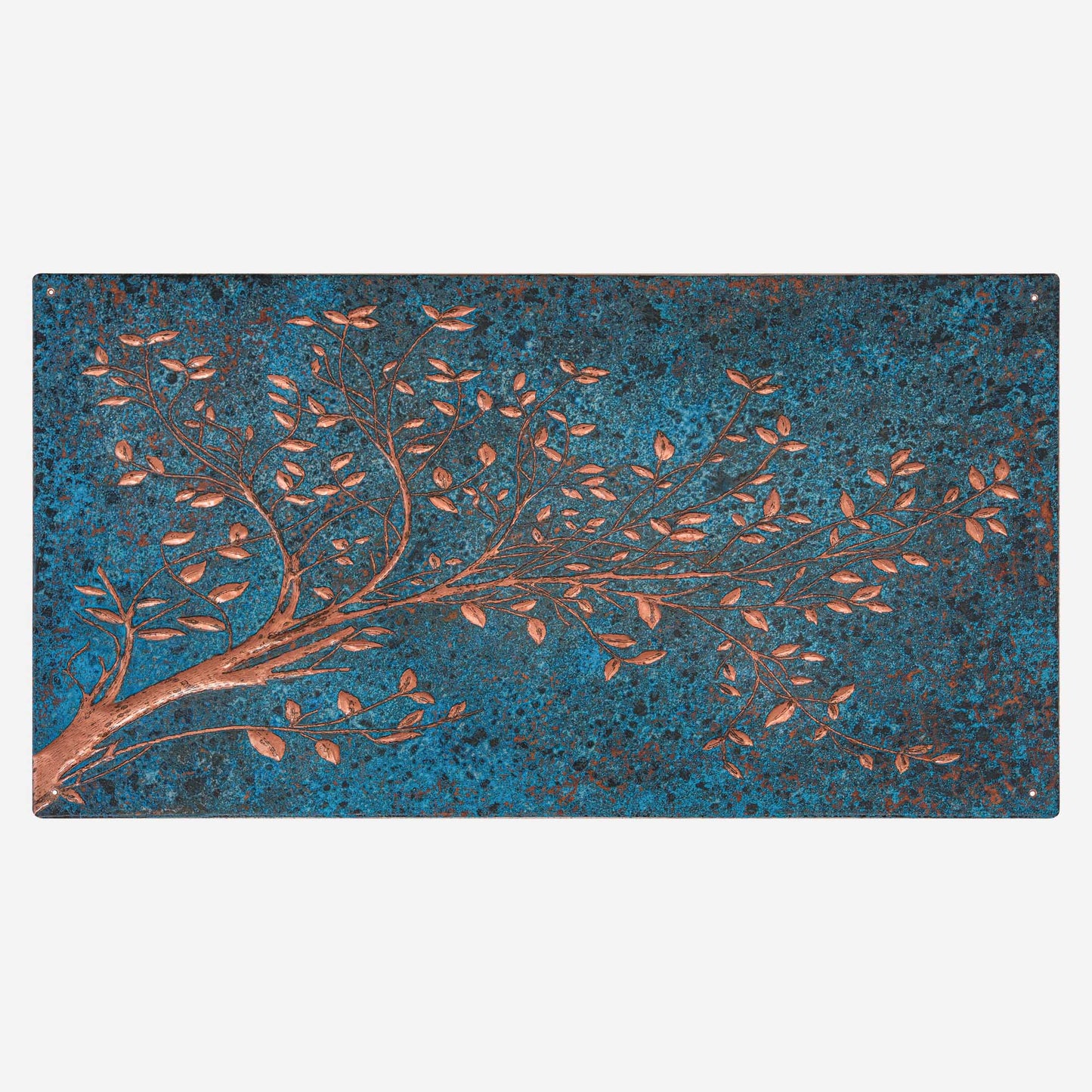 Blue Copper Tree Branches Backsplash | Artistic Handmade Copper Kitchen Backsplash Panel - Natuross